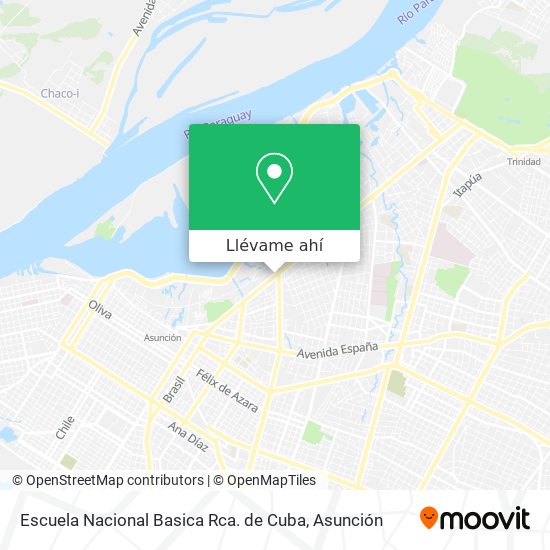 Mapa de Escuela Nacional Basica Rca. de Cuba