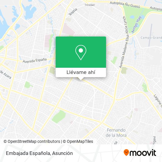 Mapa de Embajada Española