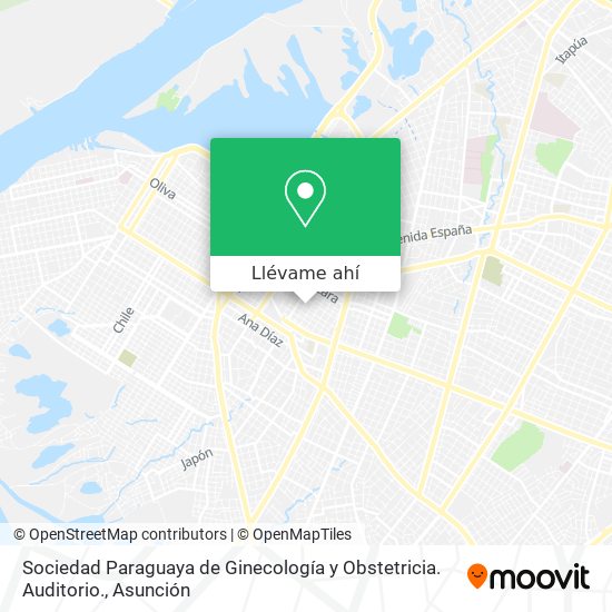 Mapa de Sociedad Paraguaya de Ginecología y Obstetricia. Auditorio.