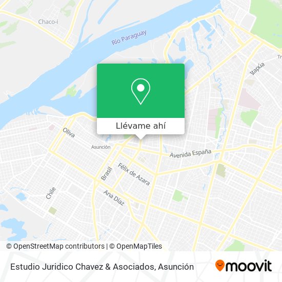 Mapa de Estudio Juridico Chavez & Asociados