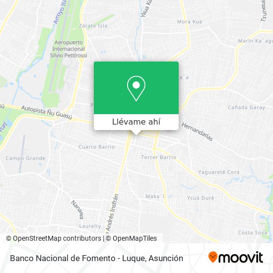 Mapa de Banco Nacional de Fomento - Luque