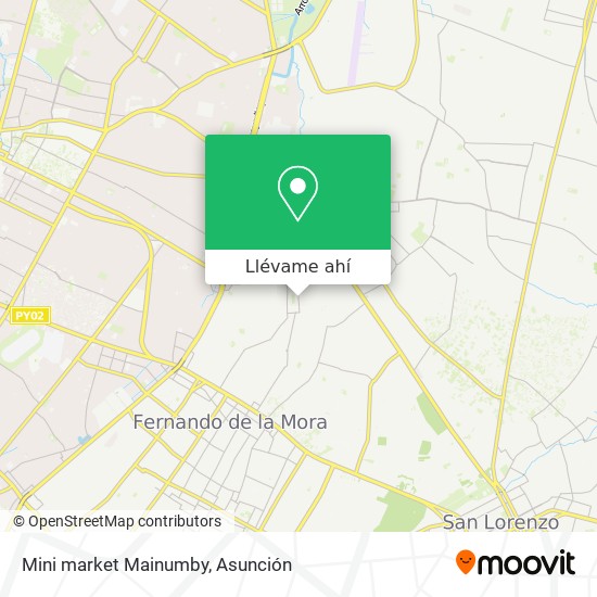 Mapa de Mini market Mainumby