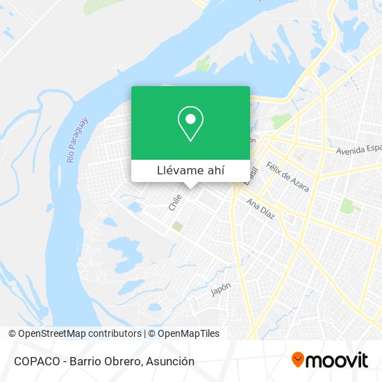 Mapa de COPACO - Barrio Obrero