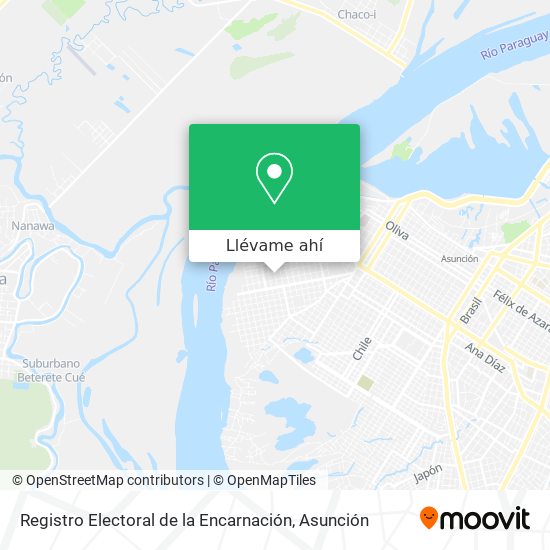 Cómo llegar a Registro Electoral de la Encarnación en Asunción en Autobús?