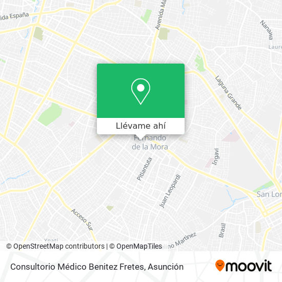 Mapa de Consultorio Médico Benitez Fretes