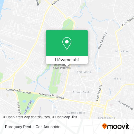 Mapa de Paraguay Rent a Car