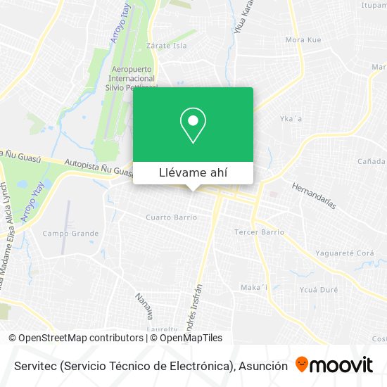 Mapa de Servitec (Servicio Técnico de Electrónica)