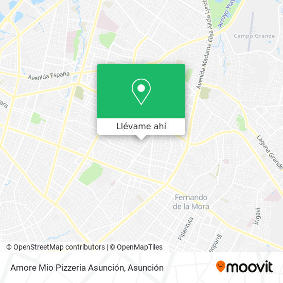 Mapa de Amore Mio Pizzeria Asunción