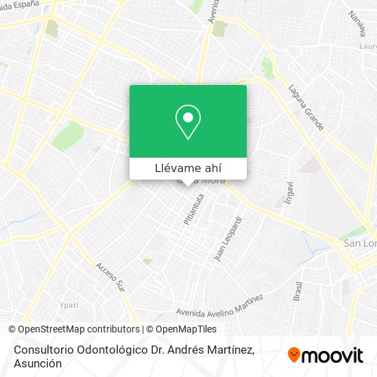 Mapa de Consultorio Odontológico Dr. Andrés Martínez