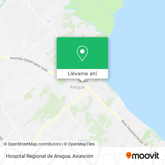 Mapa de Hospital Regional de Aregua
