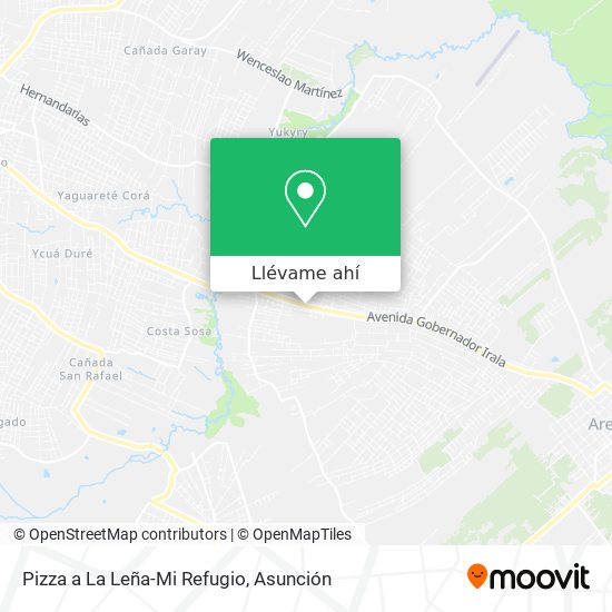Mapa de Pizza a La Leña-Mi Refugio