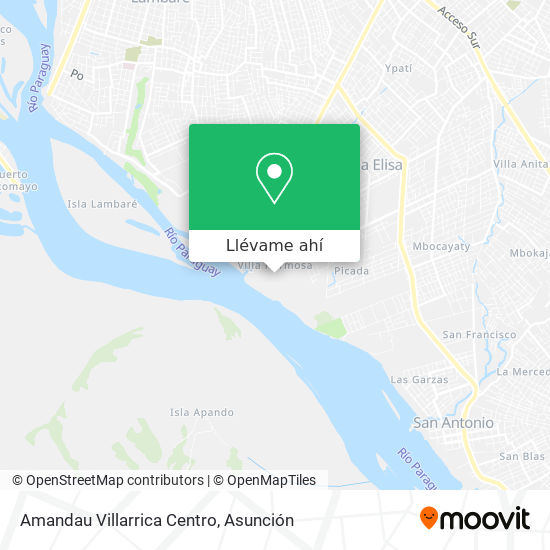 Mapa de Amandau Villarrica Centro