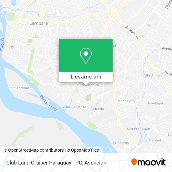 Mapa de Club Land Cruiser Paraguay - PC