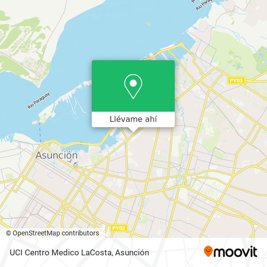 Mapa de UCI Centro Medico LaCosta