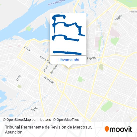 Mapa de Tribunal Permanente de Revision de Mercosur