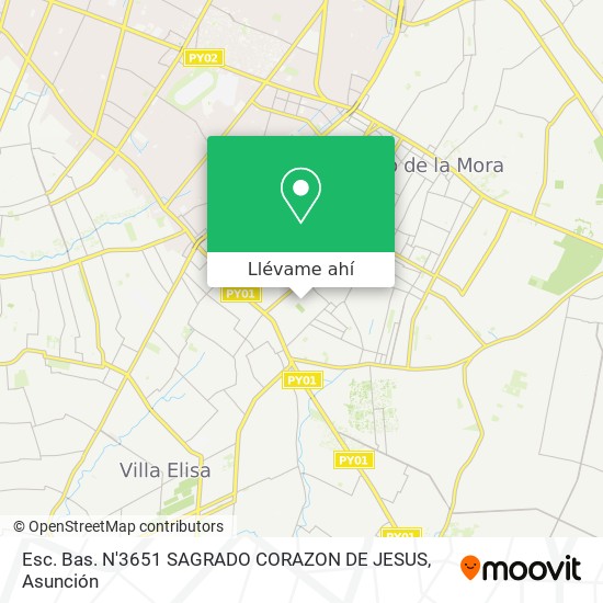 Mapa de Esc. Bas.  N'3651 SAGRADO CORAZON DE JESUS