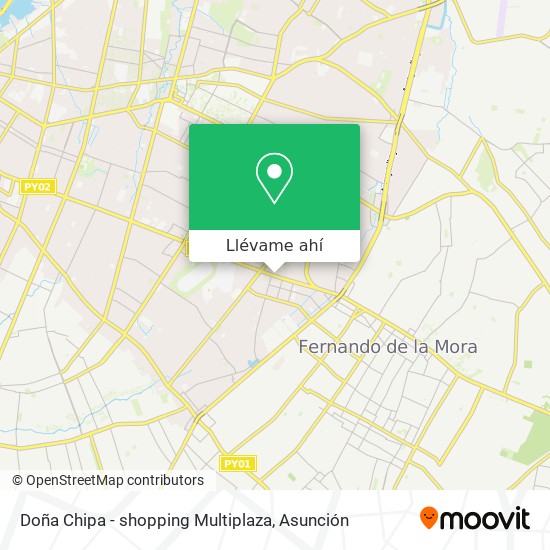 Mapa de Doña Chipa - shopping Multiplaza