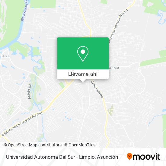 Mapa de Universidad Autonoma Del Sur - Limpio