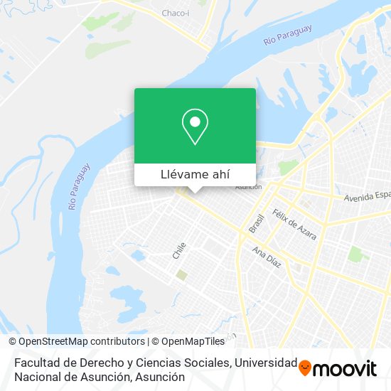 Mapa de Facultad de Derecho y Ciencias Sociales, Universidad Nacional de Asunción