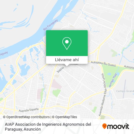 Mapa de AIAP Asociacion de Ingenieros Agronomos del Paraguay