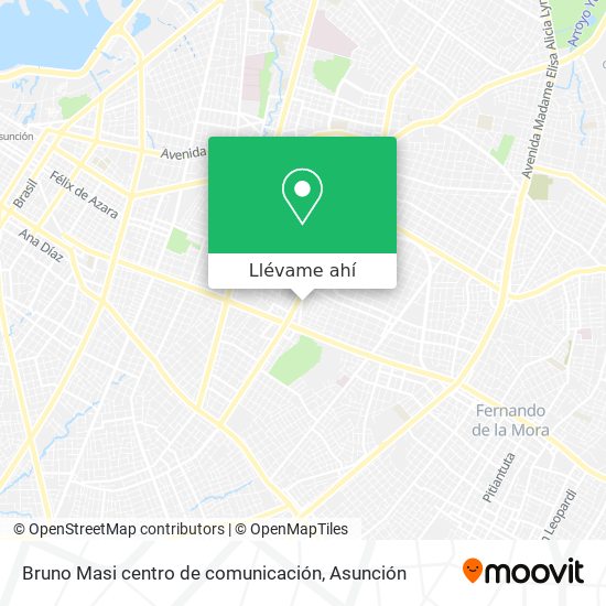 Mapa de Bruno Masi centro de comunicación