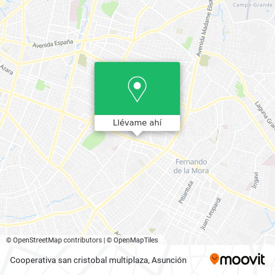 Mapa de Cooperativa san cristobal multiplaza