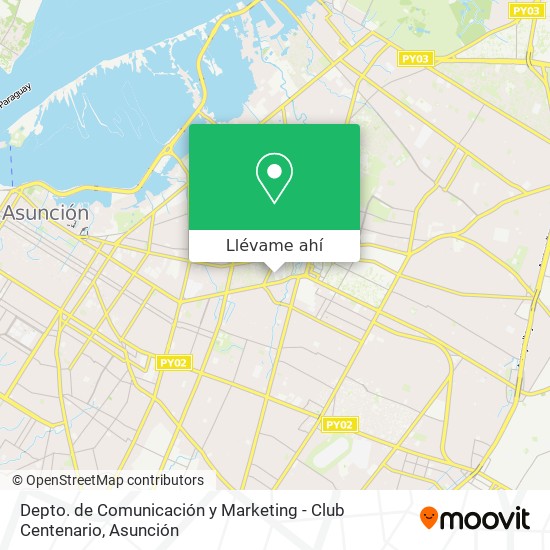 Mapa de Depto. de Comunicación y Marketing - Club Centenario