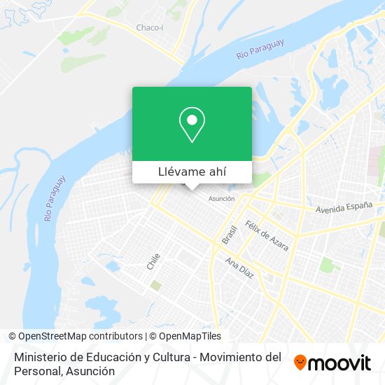 Mapa de Ministerio de Educación y Cultura - Movimiento del Personal