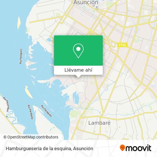 Mapa de Hamburguesería de la esquina