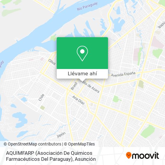 Mapa de AQUIMFARP (Asociación De Quimicos Farmacéuticos Del Paraguay)