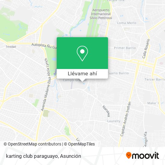 Mapa de karting club paraguayo