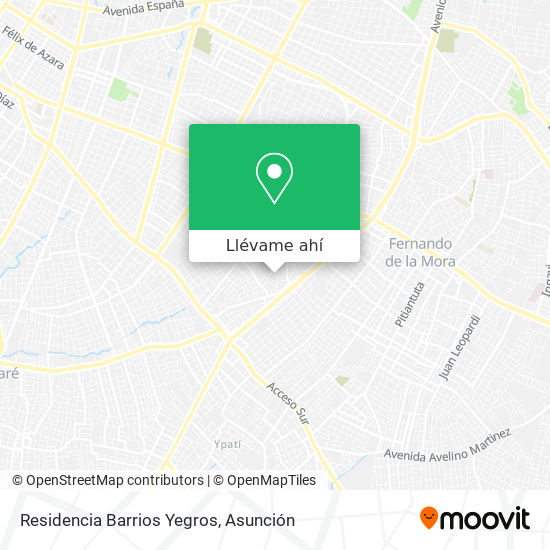 Mapa de Residencia Barrios Yegros