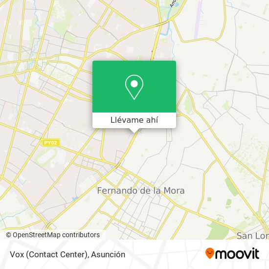 Mapa de Vox (Contact Center)