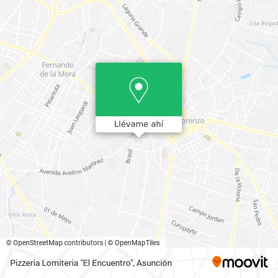 Mapa de Pizzeria Lomiteria "El Encuentro"
