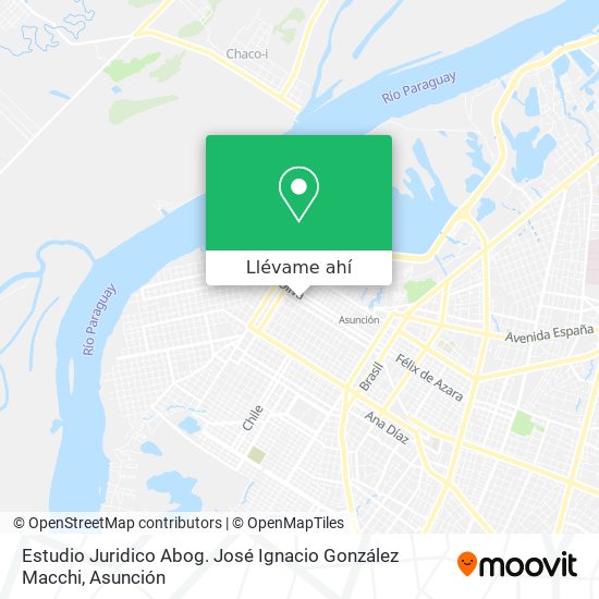 Mapa de Estudio Juridico Abog. José Ignacio González Macchi
