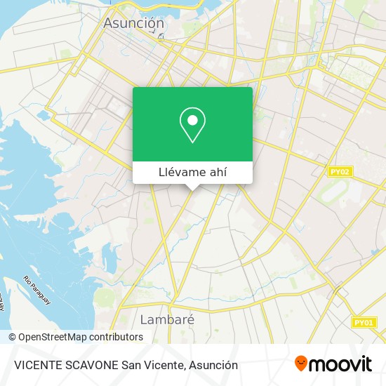 Mapa de VICENTE SCAVONE San Vicente
