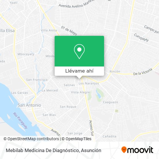 Mapa de Mebilab Medicina De Diagnóstico