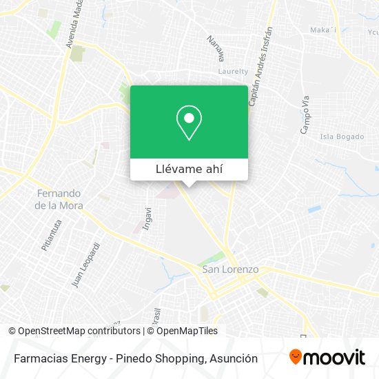 Mapa de Farmacias Energy - Pinedo Shopping