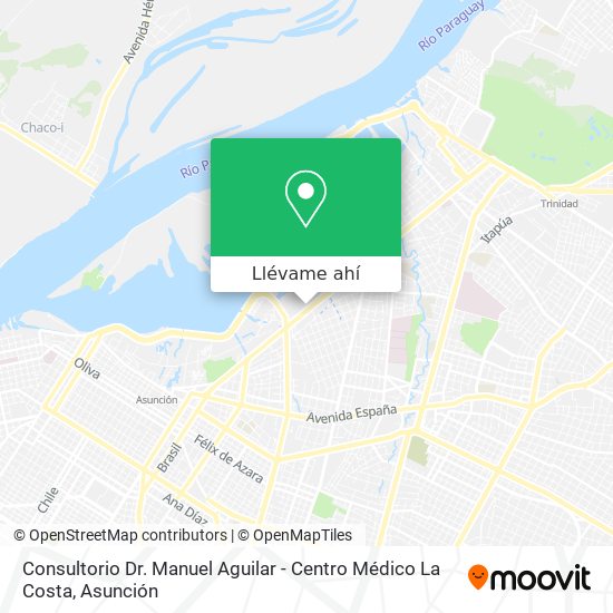 Mapa de Consultorio Dr. Manuel Aguilar - Centro Médico La Costa