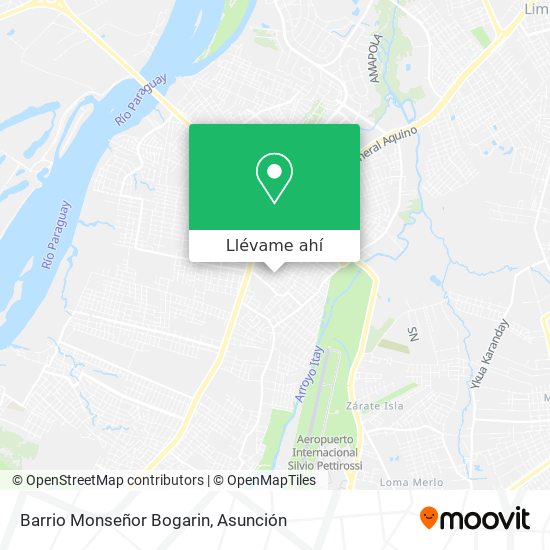 Mapa de Barrio Monseñor Bogarin