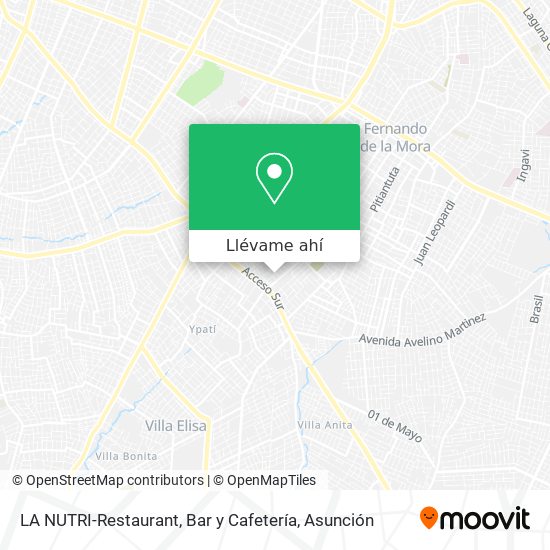 Mapa de LA NUTRI-Restaurant, Bar y Cafetería