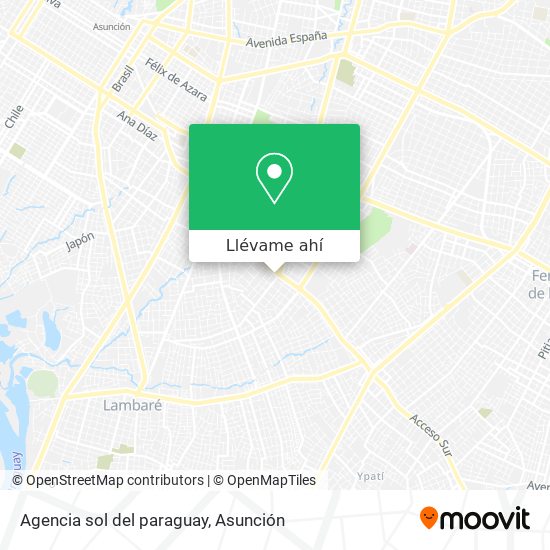 Mapa de Agencia sol del paraguay