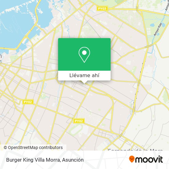 Mapa de Burger King Villa Morra