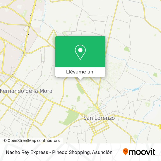 Mapa de Nacho Rey Express - Pinedo Shopping
