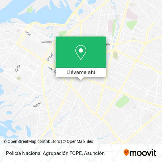 Mapa de Policía Nacional Agrupación FOPE