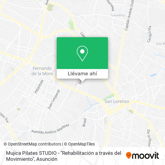 Mapa de Mujica Pilates STUDIO - "Rehabilitación a través del Movimiento"