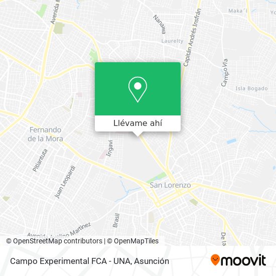 Mapa de Campo Experimental FCA - UNA