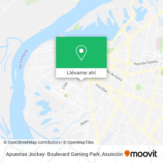 Mapa de Apuestas Jockey- Boulevard Gaming Park