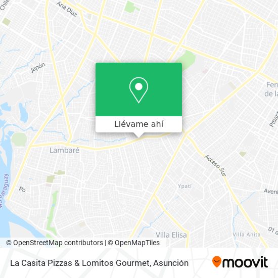 Mapa de La Casita  Pizzas & Lomitos Gourmet