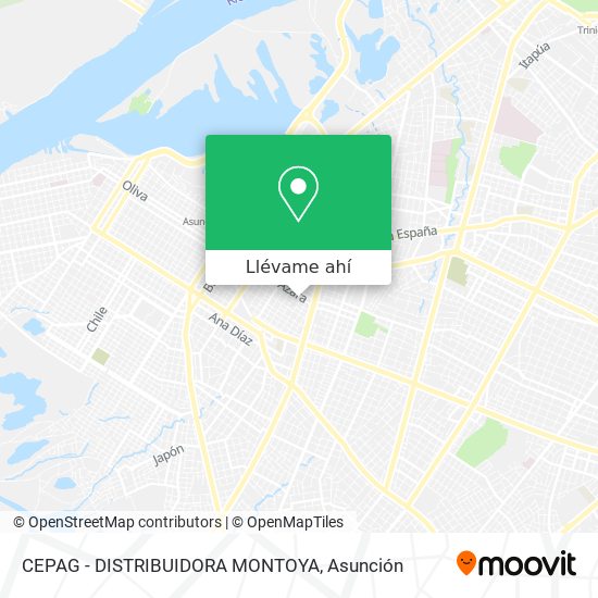 Mapa de CEPAG - DISTRIBUIDORA MONTOYA